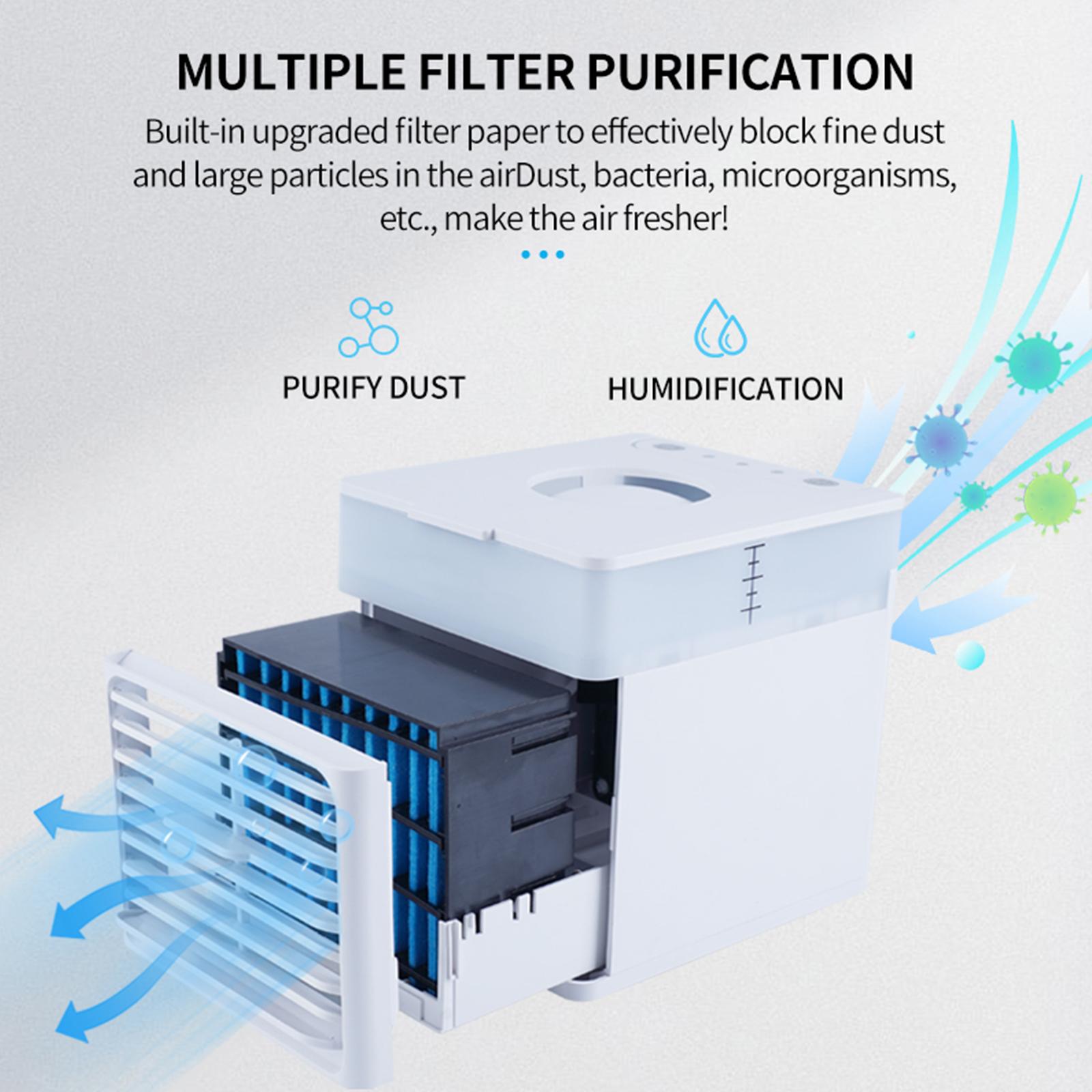 Máy Làm Mát Không Gian Nhỏ 500Ml Phun Sương Với 3 Tốc Độ Gió Yên Tĩnh Chạy Bằng Usb