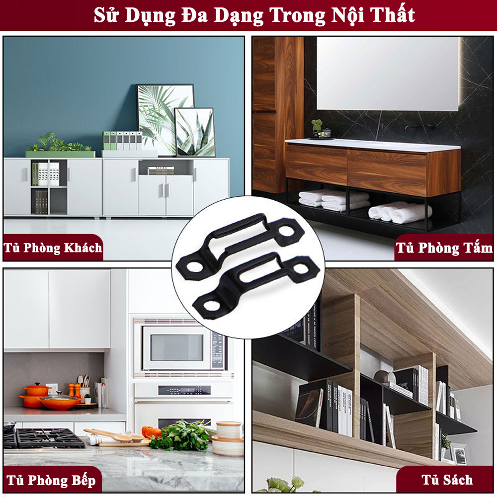 Chốt Âm Liên Kết Gỗ Tự Do KUNBE Loại 1 Chiều, 2 Chiều Phù Hợp Lắp Đặt Tủ Kệ Gỗ Dễ Dàng