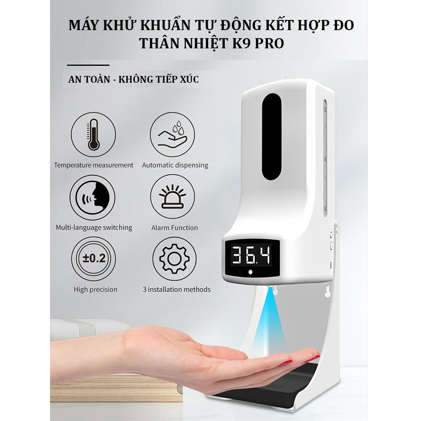 Máy rửa tay và đo thân nhiệt tự động K9 Pro ( Không kèm chân đế )