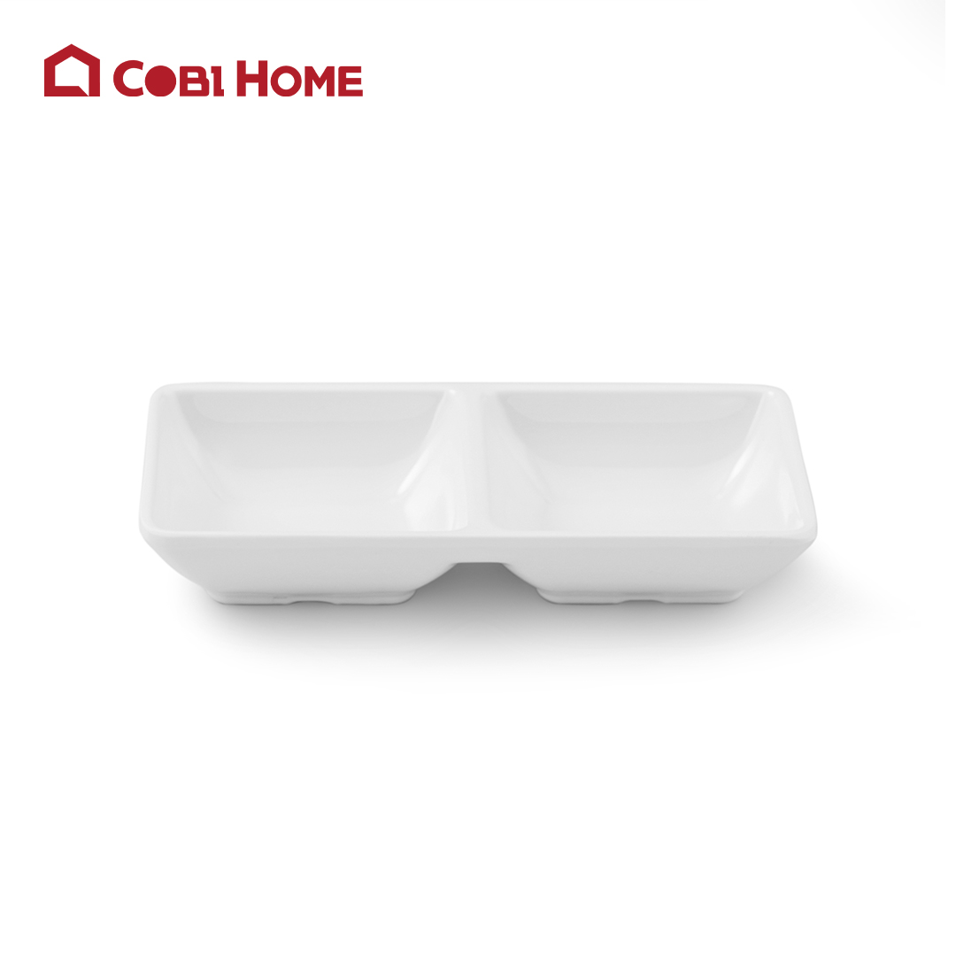 Dĩa chấm chia ngăn bằng nhựa melamine cao cấp