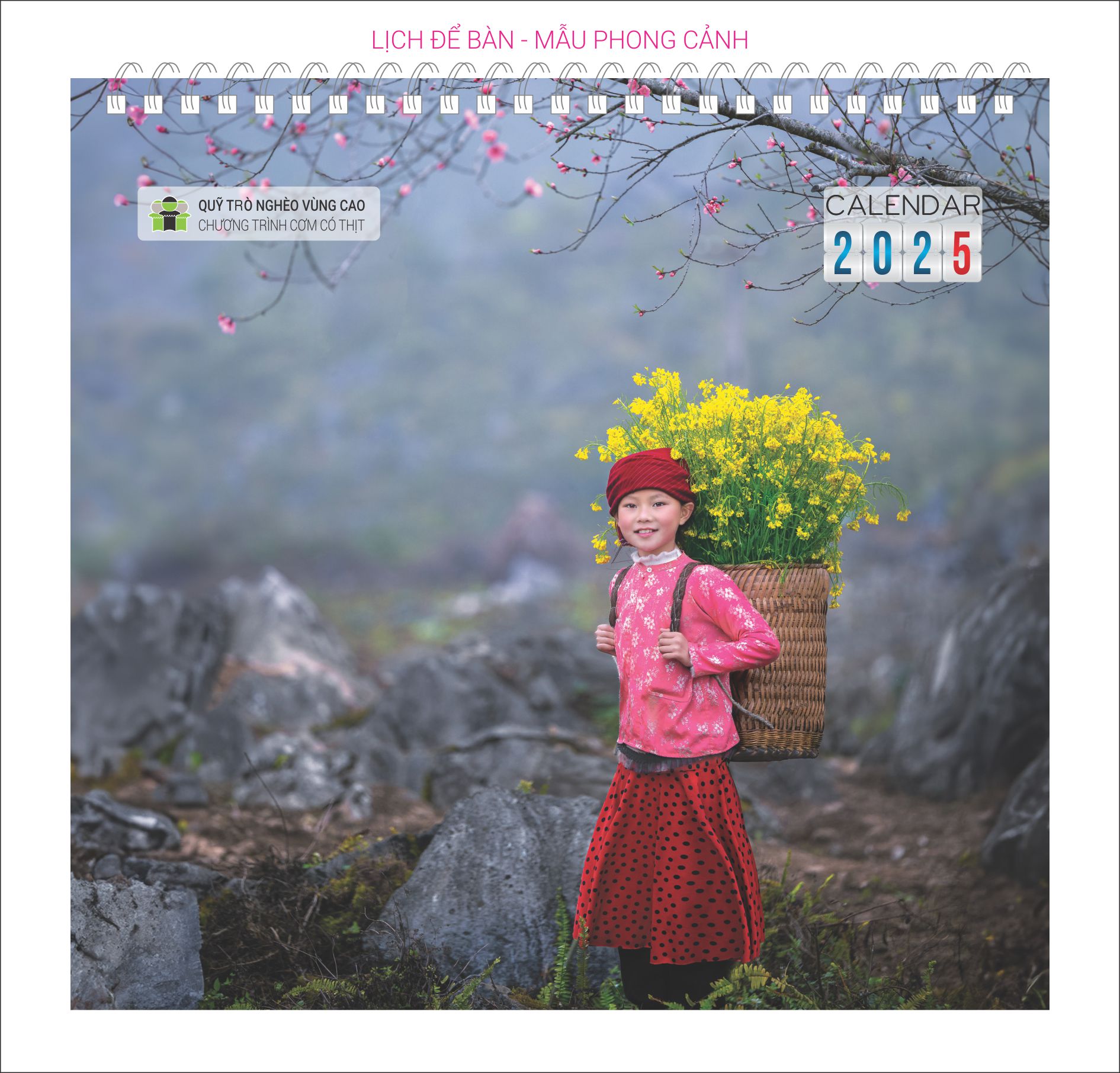 LỊCH BÀN Phong cảnh vùng cao 2025 - Lịch Cơm Có Thịt
