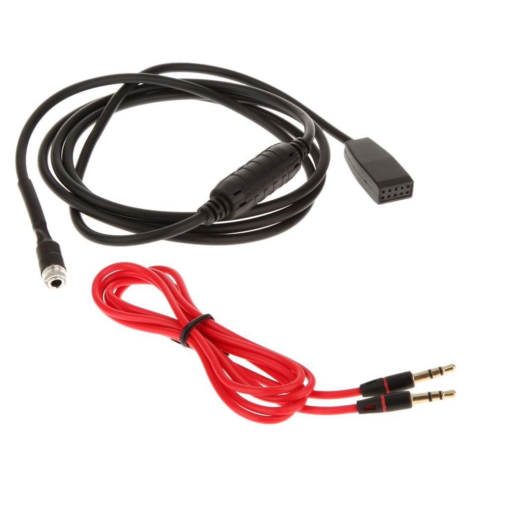 3.5mm Aux Input Adapter Radio Music Cable Female Dash Socket For BMW E46 E53