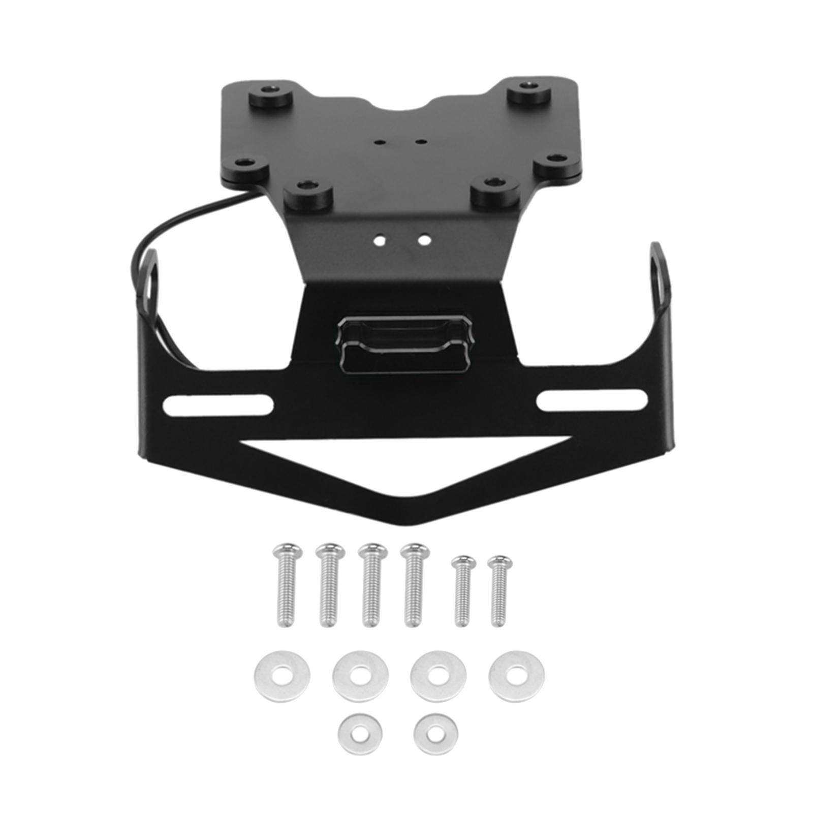 Motorcycle Rear License Plate Holder Bracket for Yamaha Tenere 700 Black
