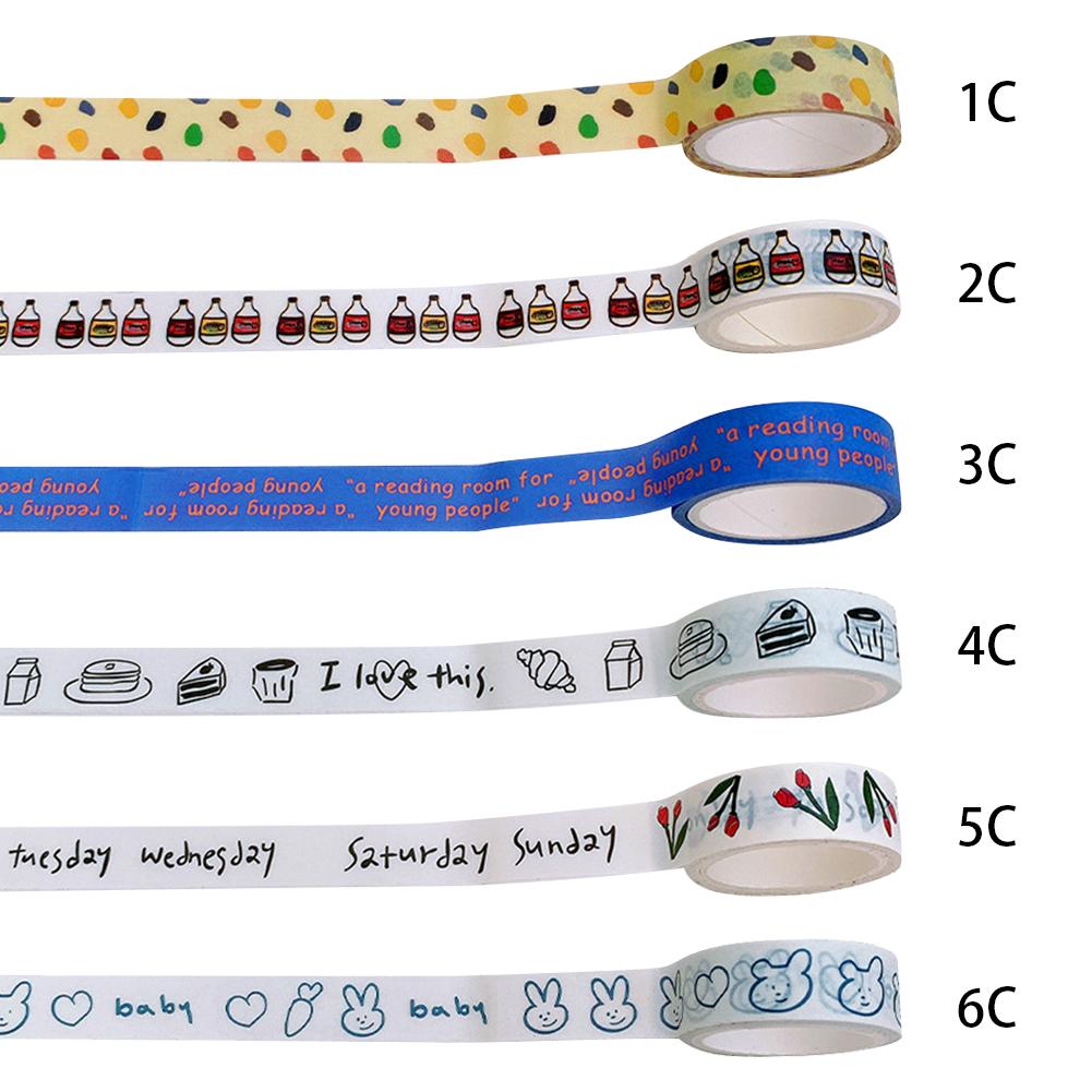 Cuộn dán washi hình hoạt hình dễ thương