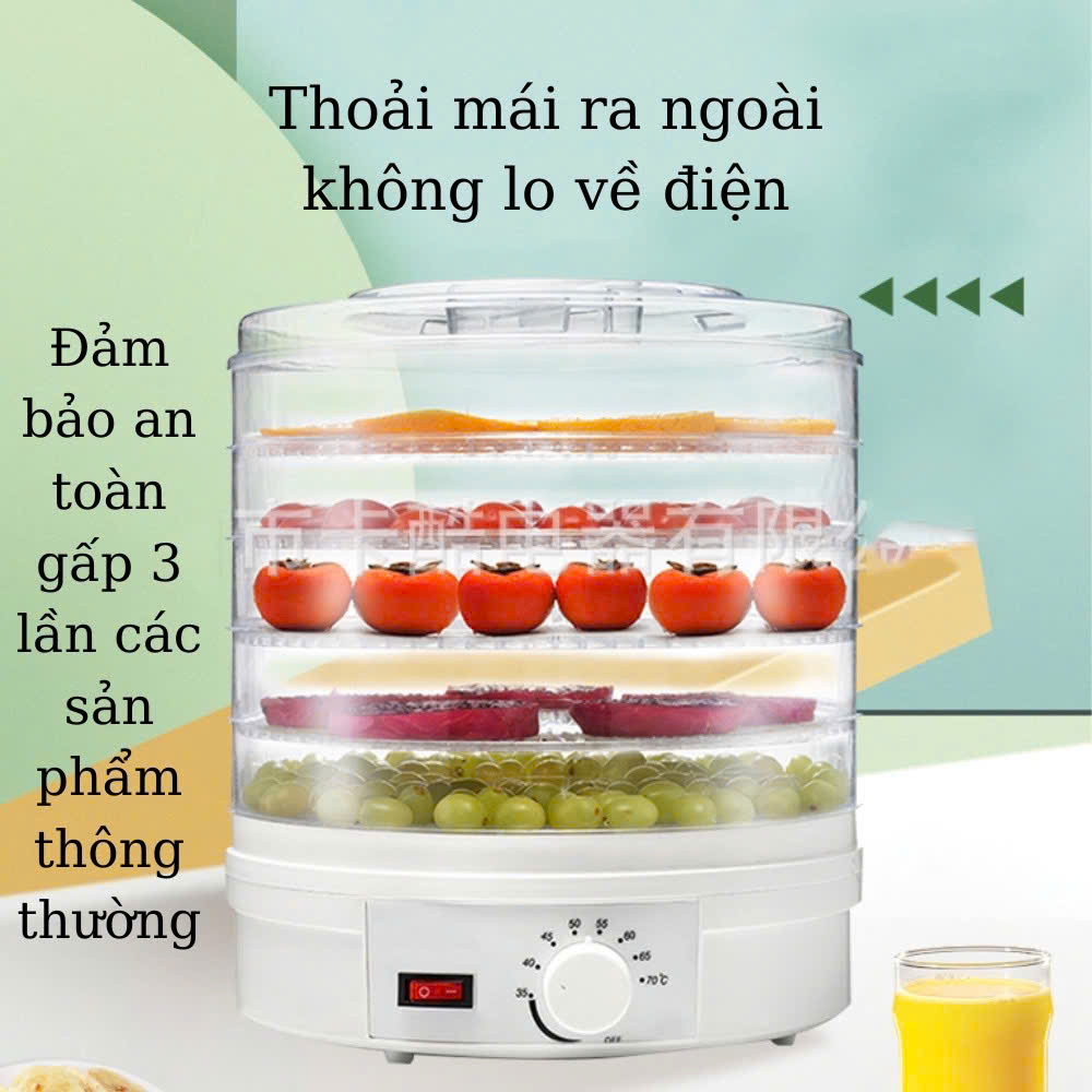 Máy sấy thực phẩm gia đình sấy khô siêu nhanh sấy hoa quả thịt cá tôm mực cực tiện.
