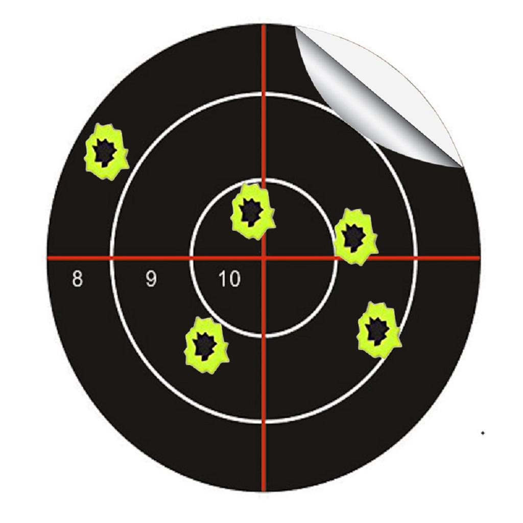 100pcs Shooting Targets Reactive Splatter Adhesive Paper Target 7.5cm