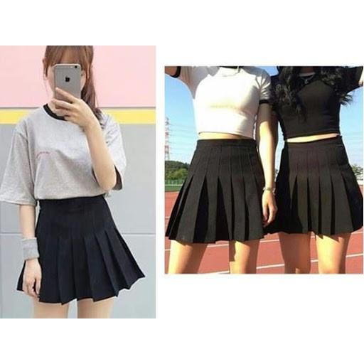 Chân váy tennis xếp ly cạp cao ghen bụng chất umi cực đẹp RumHana