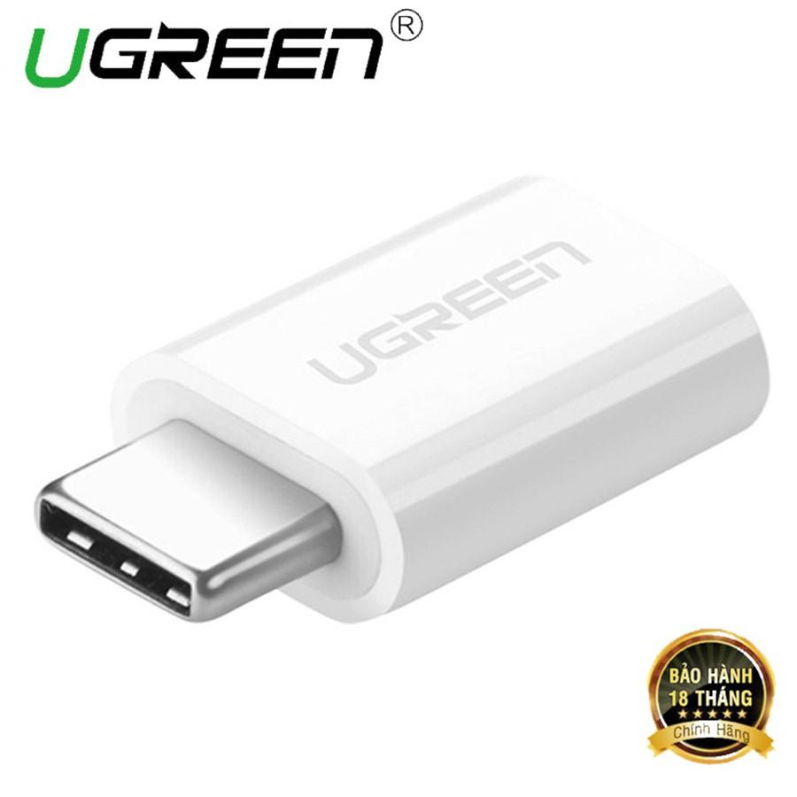 Đầu chuyển đổi USB Type C sang Micro USB Ugreen 30154 chính hãng - Hàng Chính Hãng