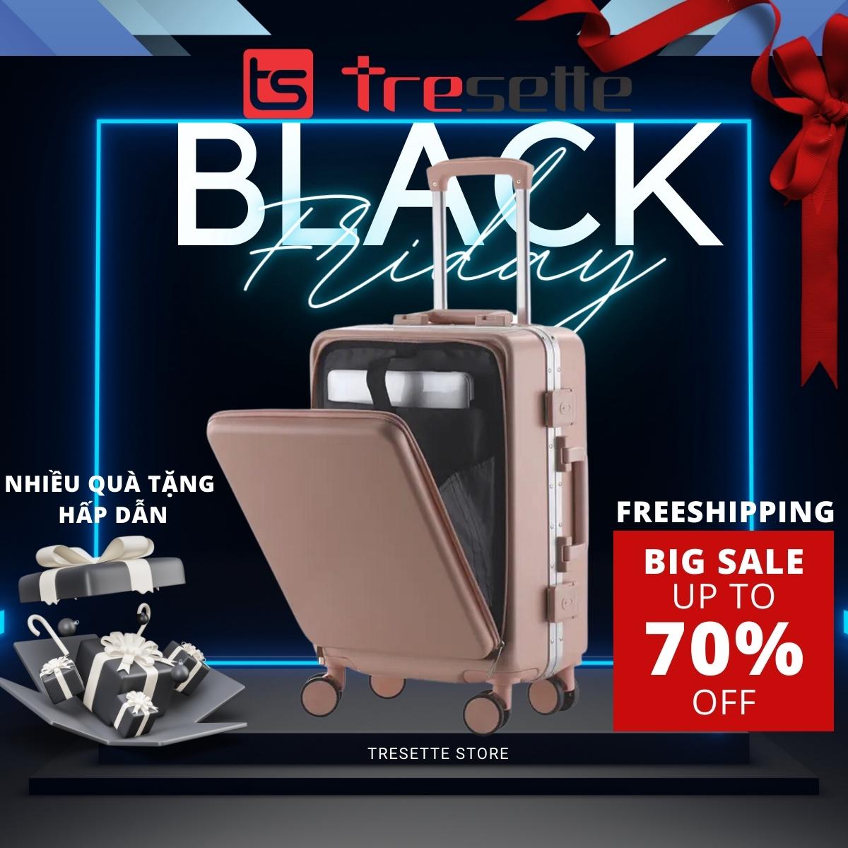 BFQ2ST500KTL: giảm 8% cho đơn từ 500K Vali khóa sập Cao Cấp thời trang nhập khẩu Hàn Quốc TRESETTE 2325 Có Ngăn Đựng Laotop Đa Năng Tiện Dụng