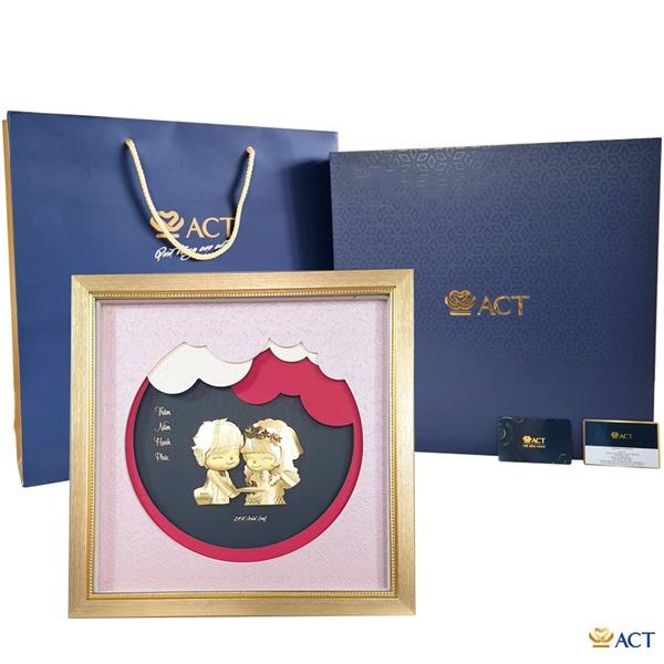 Tranh cô dâu chú rể 35x35 cm -quà tặng kỉ niệm ngày cưới, các cặp đôi,....