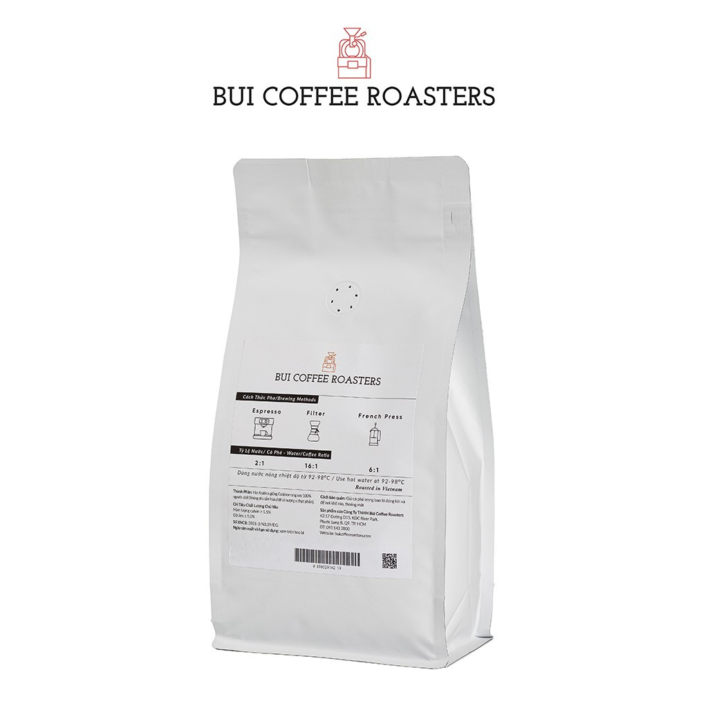 Cà Phê Arabica - Bui Coffee Roasters 500g (Nguyên Hạt)