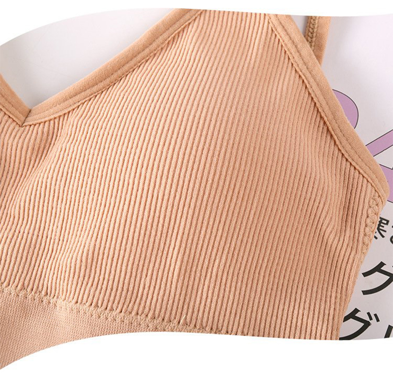 Hình ảnh Áo Bra Croptop Thun Gân Với Đệm Ngực Gợi Cảm Và Hở Lưng Siêu Mát Dành Cho Nữ