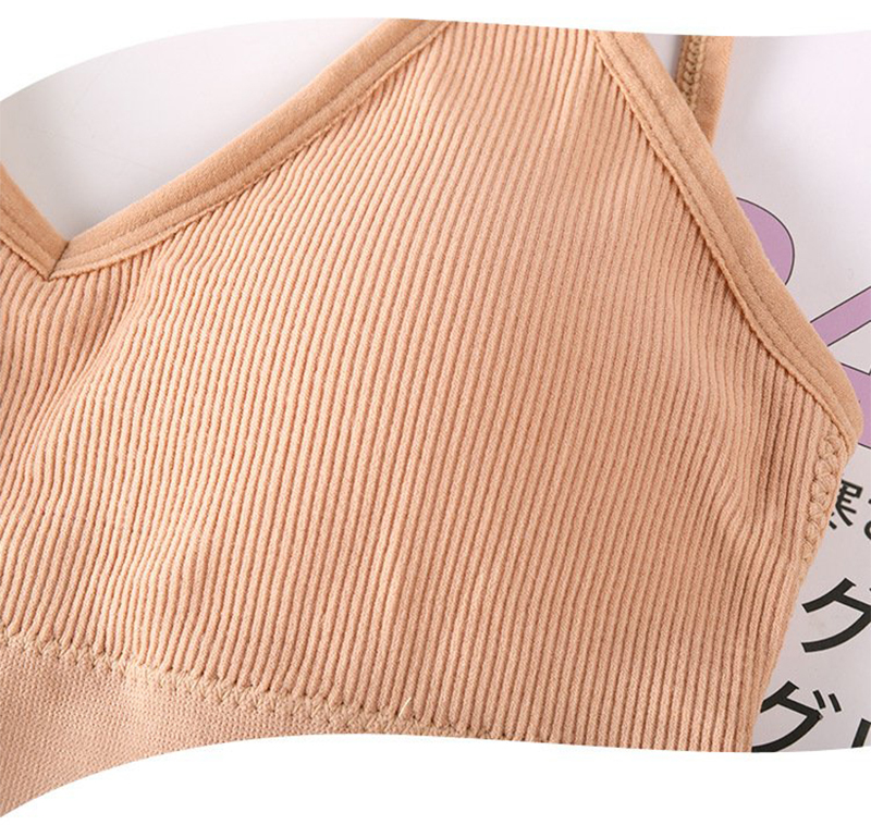 Áo Bra Croptop Thun Gân Với Đệm Ngực Gợi Cảm Và Hở Lưng Siêu Mát Dành Cho Nữ