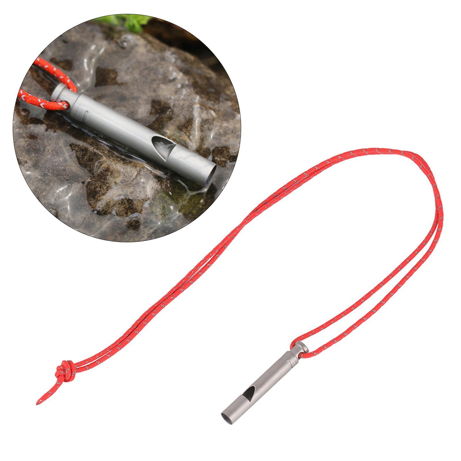 Titanium Emergency Whistle, Loud Portable Keychain Necklace Whistle for Emergency Survival, Life Saving, Hiking, Camping, and Pet Training
