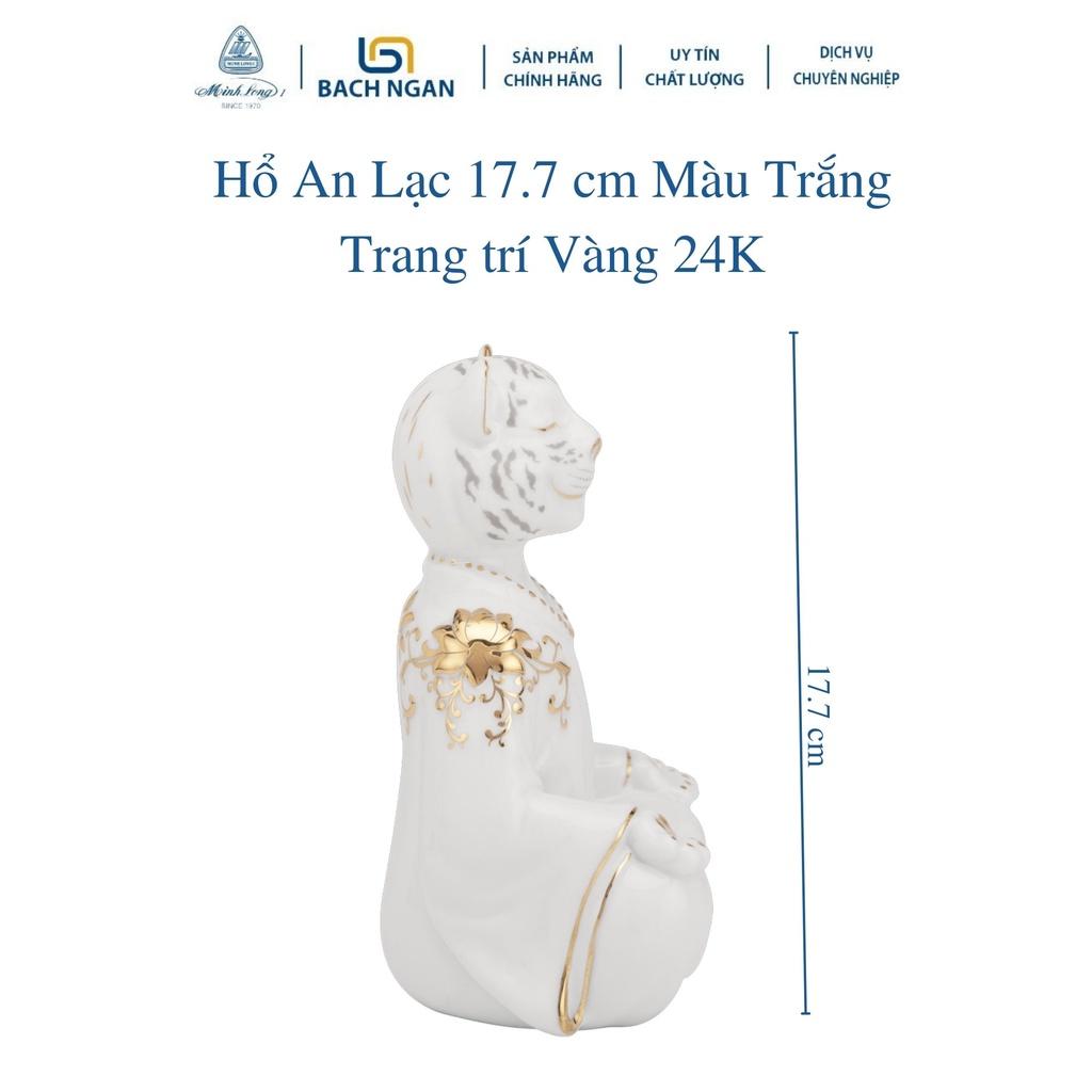 Tượng Hổ An Lạc Minh Long 17.7 cm Trang trí Vàng 24K Nhiều Màu dùng trang trí nhà cửa, nội thất, tặng quà tết