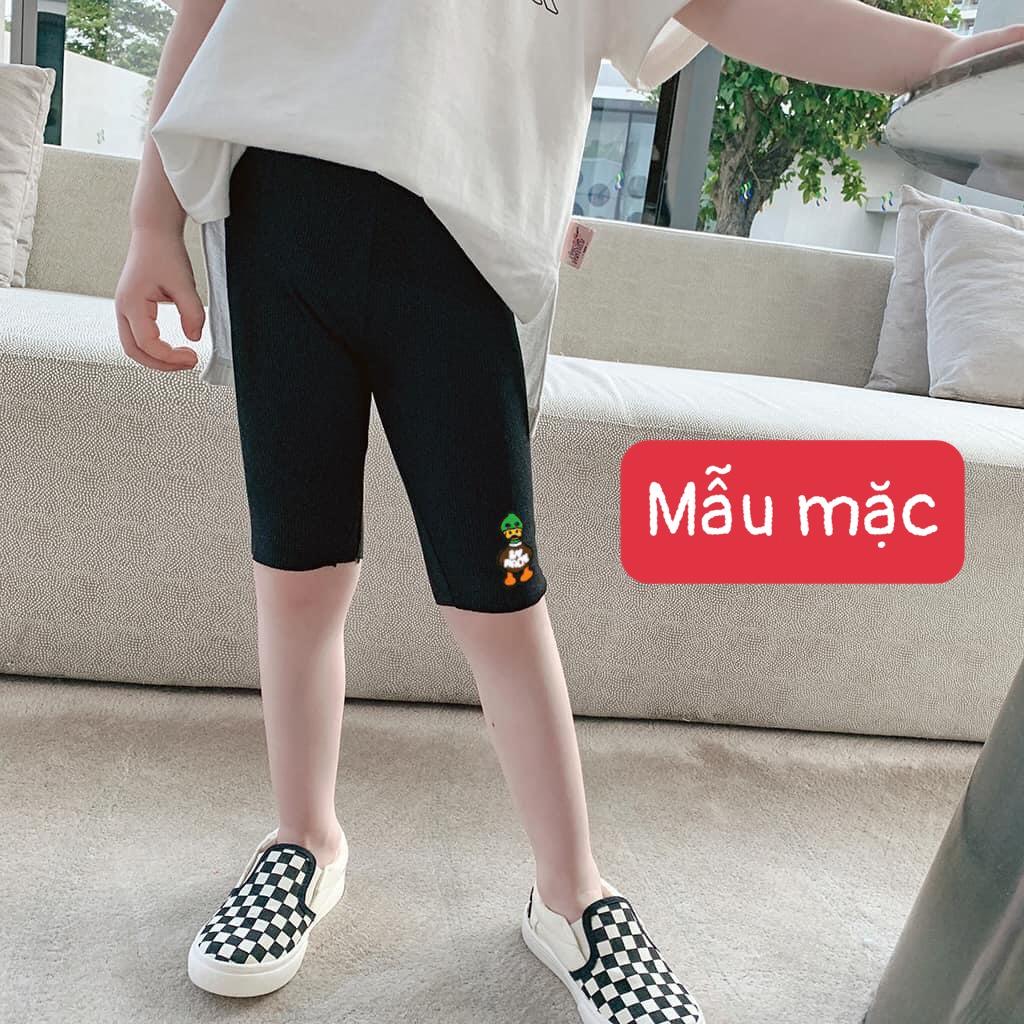 Quần thun đùi leggings cho bé gái đi chơi đi học size 20-40kg chất cotton co giãn chuẩn form