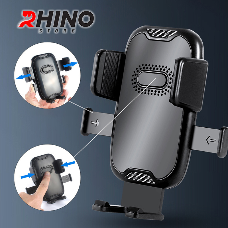 Kệ kẹp điện thoại trên ô tô Rhino KP702, giá đỡ gắn điện thoại trên điều hòa xe tiện lợi - Hàng chính hãng