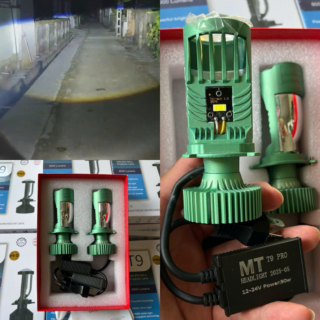 T9 Pro 90W – Mẫu Đèn Bi Cầu LED Lắp ÔTo XeMáy Cực Sáng, Cắt Ánh Sáng Chuẩn, Chống Chói Tuyệt Đối