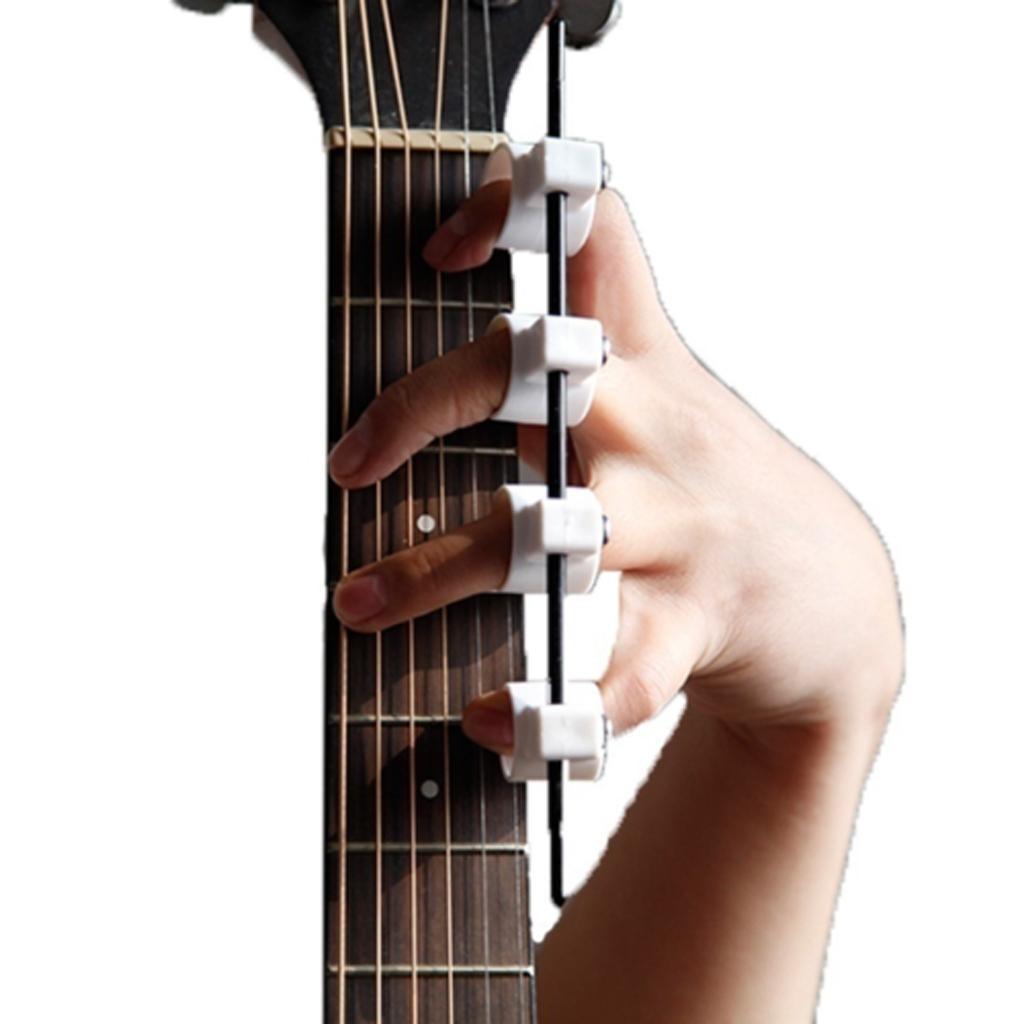 Wood 6 Frets Mini Pocket Guitar with Adjustable Finger Trainer, for Kids