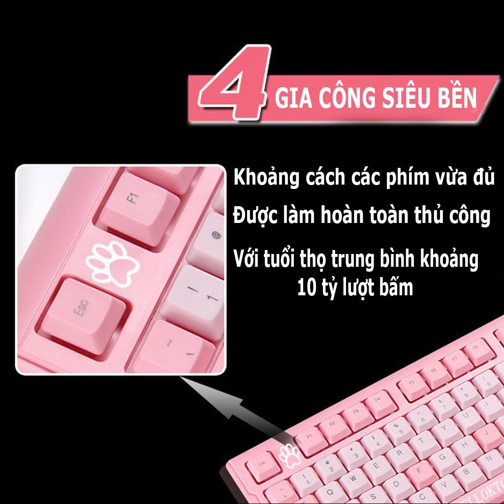 Bàn Phím Hồng Hello Siêu Êm Siêu Bền Siêu Nhẹ