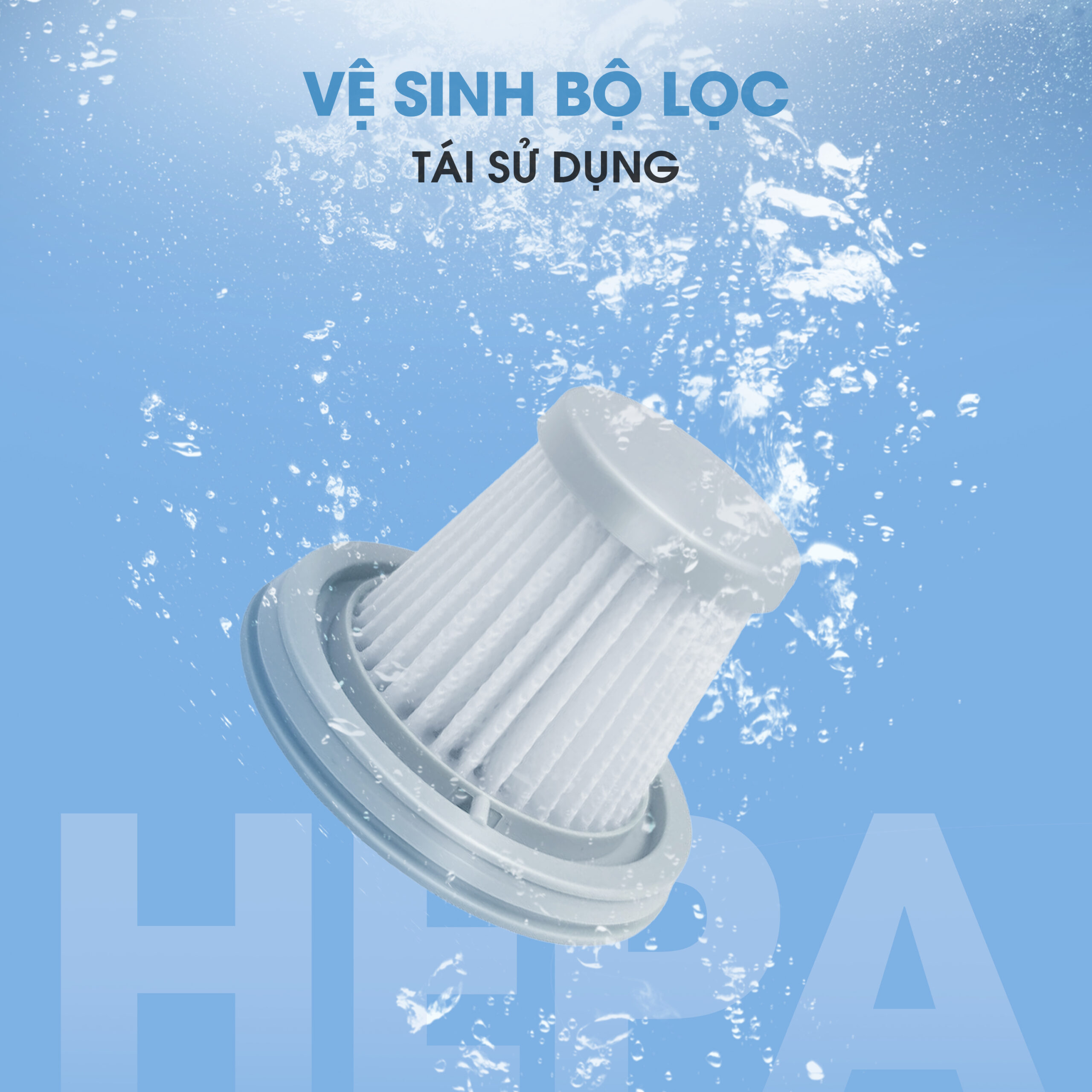 Máy Hút Bụi Cầm Tay Đa Năng Không Dây KALITE KHV01 Bộ Lọc Hepa Pin 2000mAh Dung Tích 0.7L - Hàng Chính Hãng