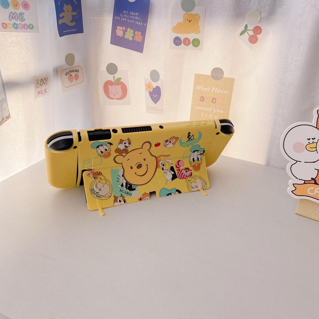Vỏ Bọc Mềm Mại Hình Gấu Pooh Cho Tay Cầm Chơi Game Nintendo Switch V1 / V2 / OLED