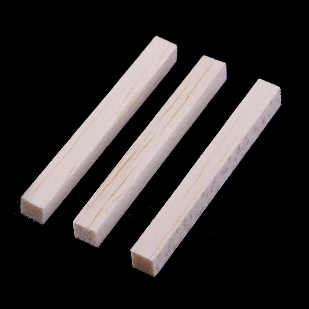 100 Pieces Natural Square Unfinished Balsa Wood Wooden Sticks Dowel Rods for DIY Craft Model