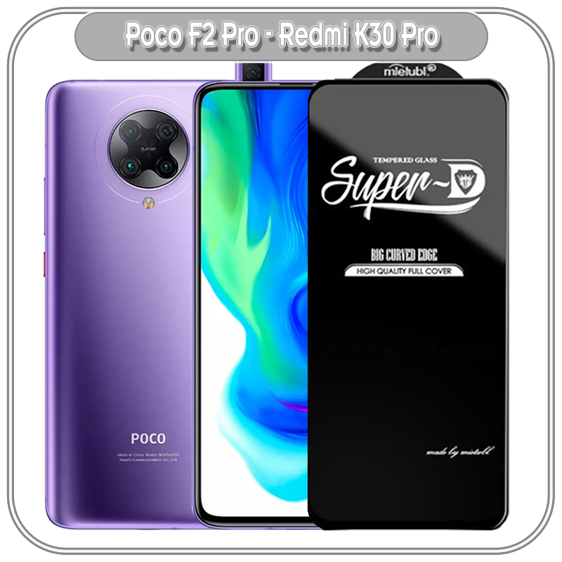 Kính cường lực Super D cho Xiaomi Poco F2 Pro - Redmi K30 Pro Full viền Đen - Hàng nhập khẩu