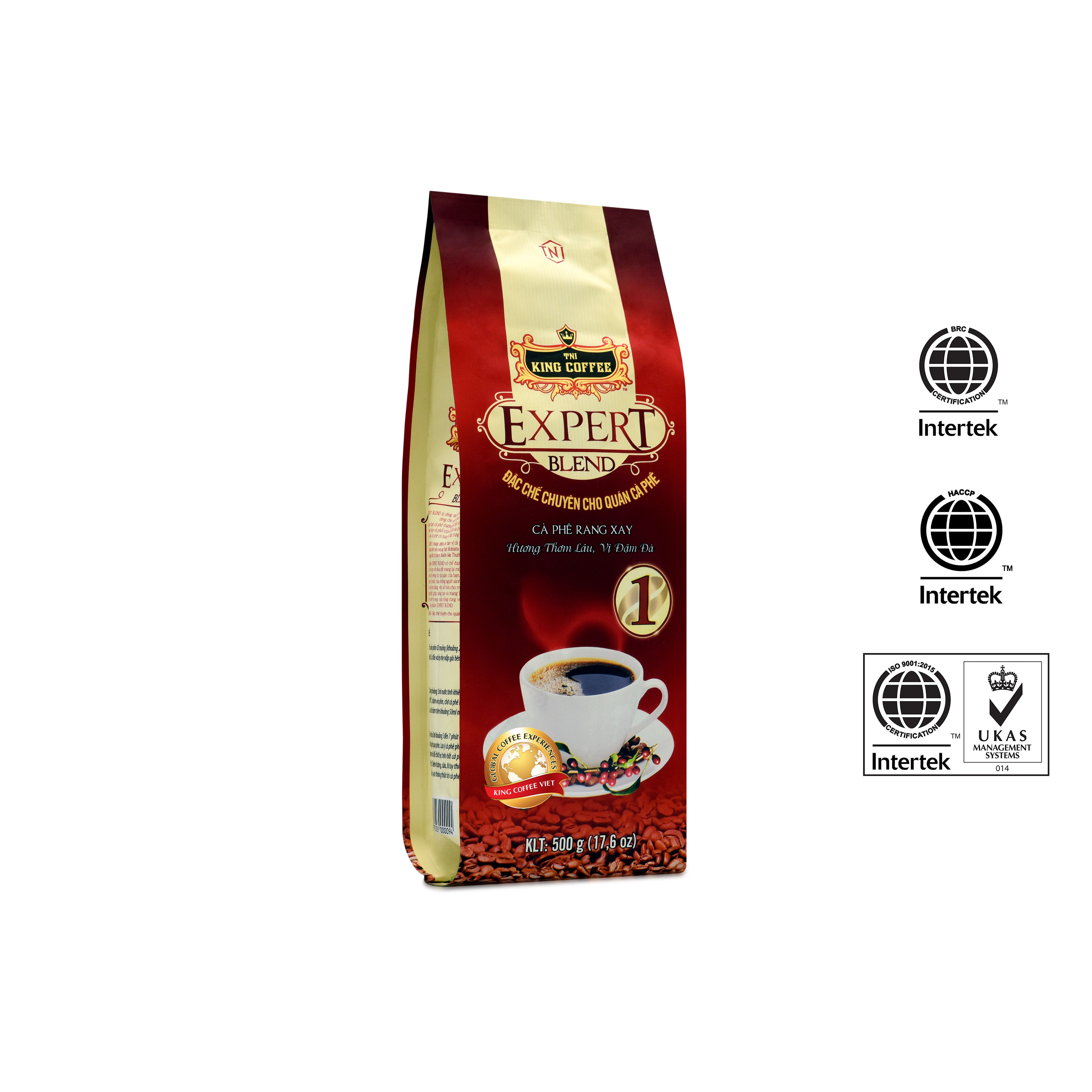 Combo 5 Cà Phê Rang Xay Expert Blend 1 KING COFFEE - Túi 500g + tặng 1 túi Expert cùng loại