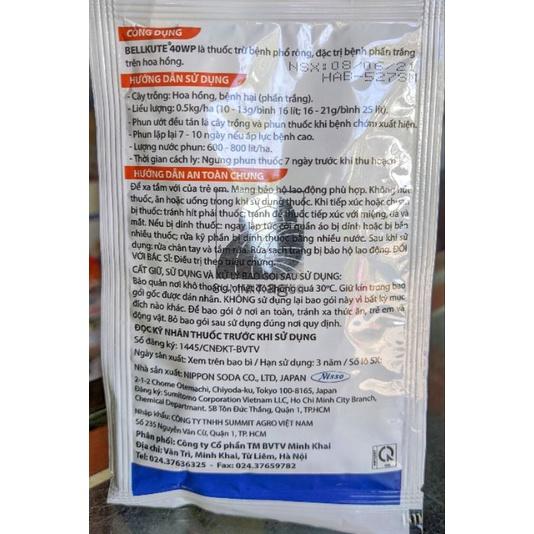 Chế phẩm Bellkute 40wp Nhật Bản. Trị phấn trắng hoa hồng, dưa bầu bí, cây cảnh