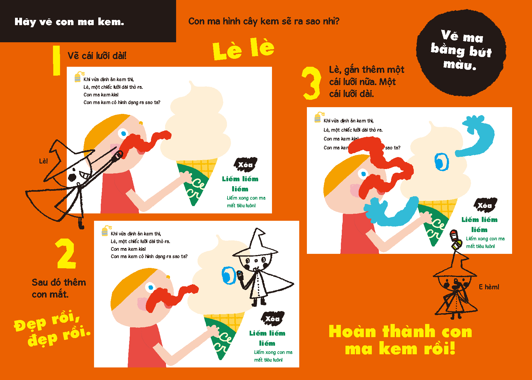 Combo bộ sản phẩm Vẽ, xóa, rồi lại vẽ - Phù thủy nhỏ (tặng hộp chì màu sáp)