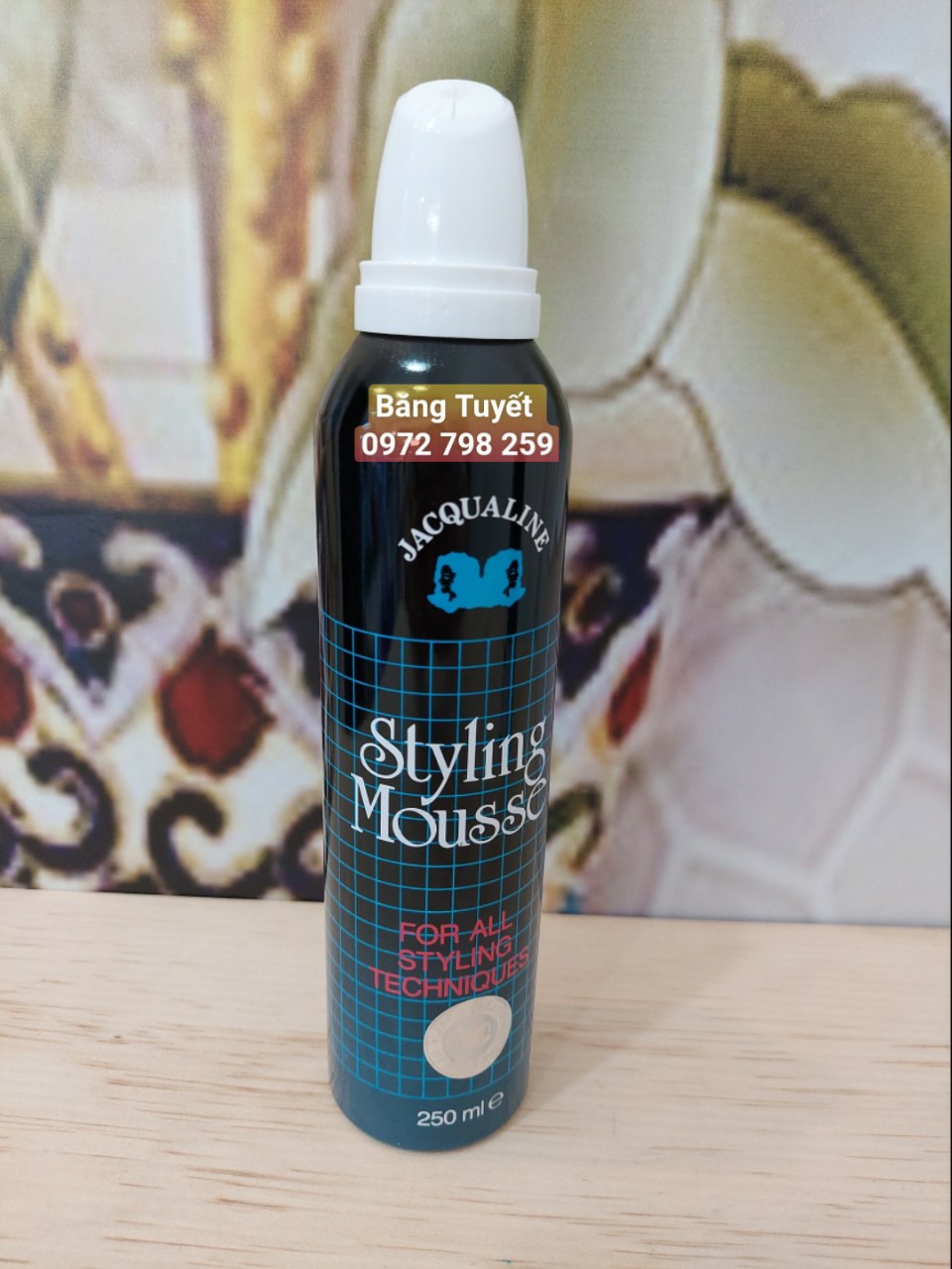 Keo bọt vuốt tóc cho nam nữ Jacqualine Styling Mousse 250ml ,gôm tạo kiểu, mút mousse chải tóc