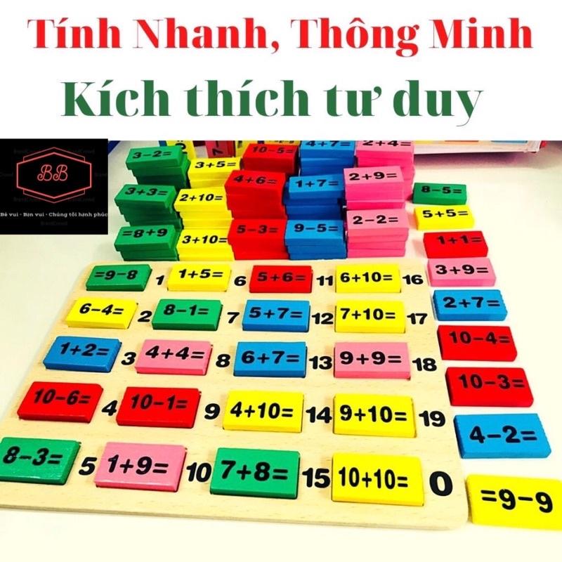 BỘ DOMINO TOÁN HỌC DÀNH CHO BÉ GỒM 110CT