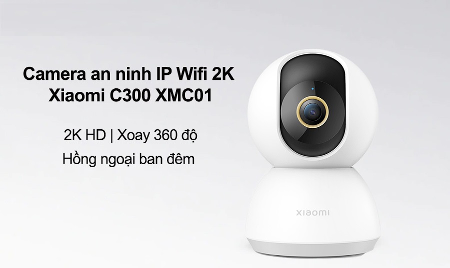 Camera IP Xiaomi Smart Camera C300 360 độ - 2K Hàng Chính Hãng