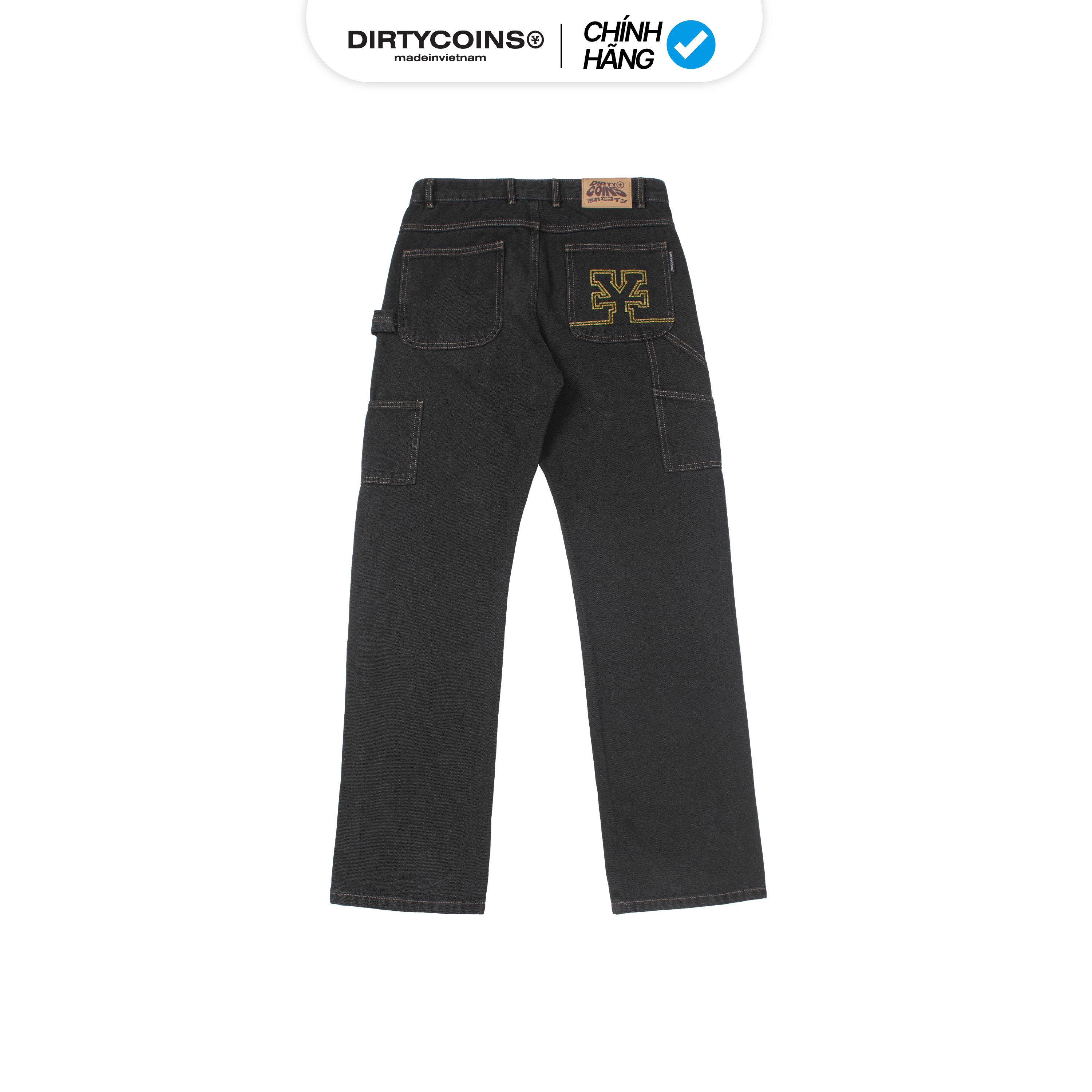 Quần DirtyCoins Logo Washed Knee Jeans