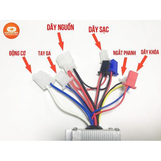 Combo chế xe điện động cơ 24v 250w giảm tốc tay ga