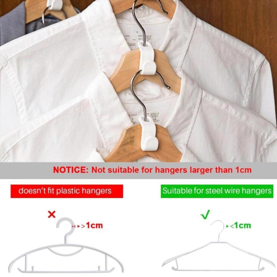 Móc Nhựa Treo Quần Áo Đa Năng Tiết Kiệm Không Gian Tiện Dụng