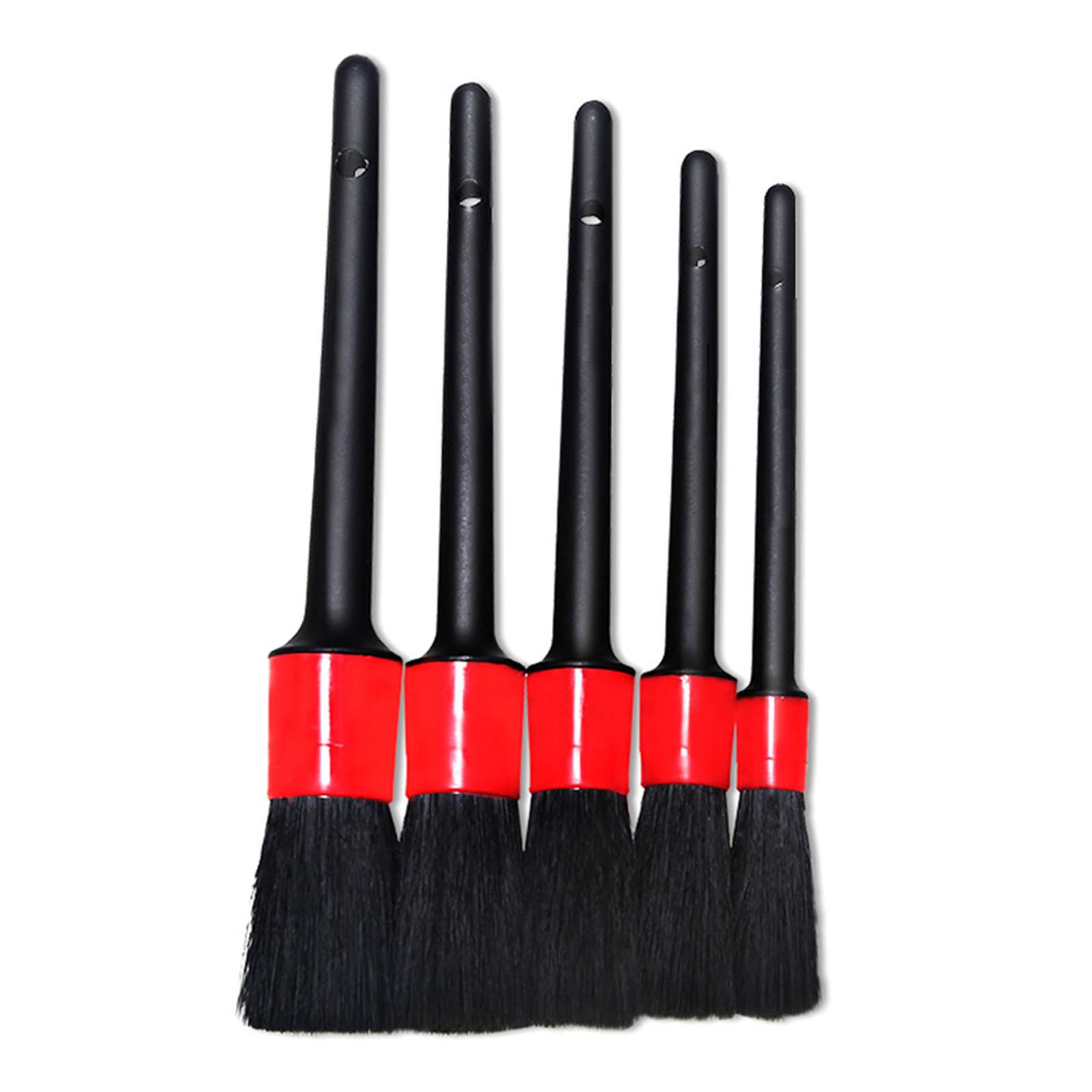 10xCar Automotive Detail Brushes Interior Detailing Brush Set  5Pcs Set