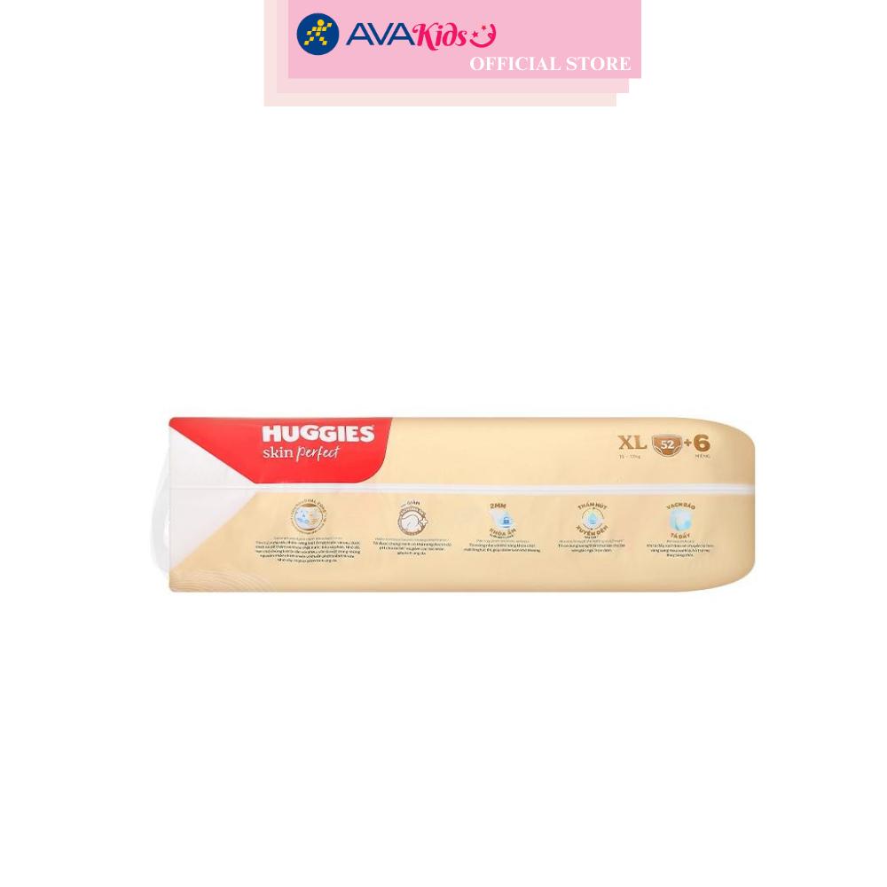 Tã quần Huggies Skin Perfect size XL 52 + 6 miếng (12 - 17 kg)