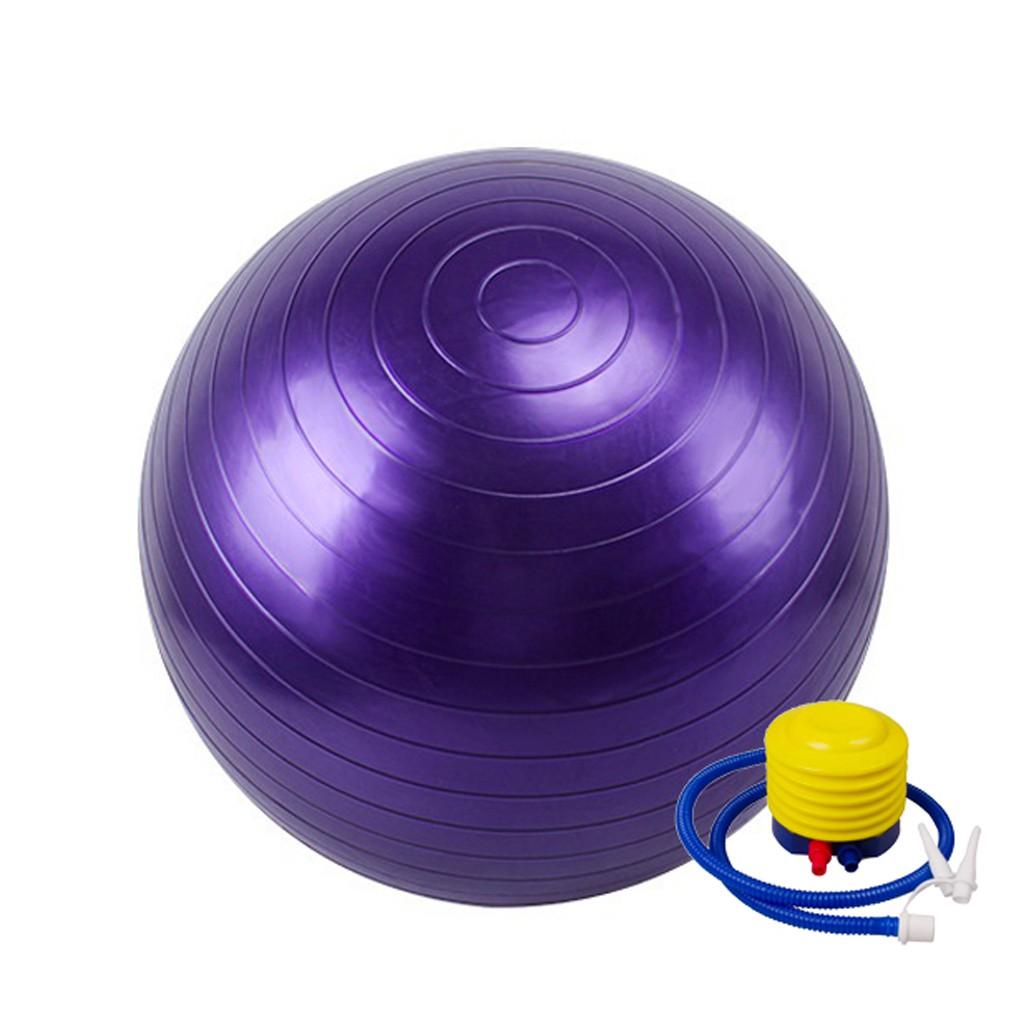 Yoga Bóng Tập Gym Yoga Cao Cấp Chống Nổ (75cm - Dày 2mm)Tăng Cường Dẻo Dai Lưng Mông Đùi