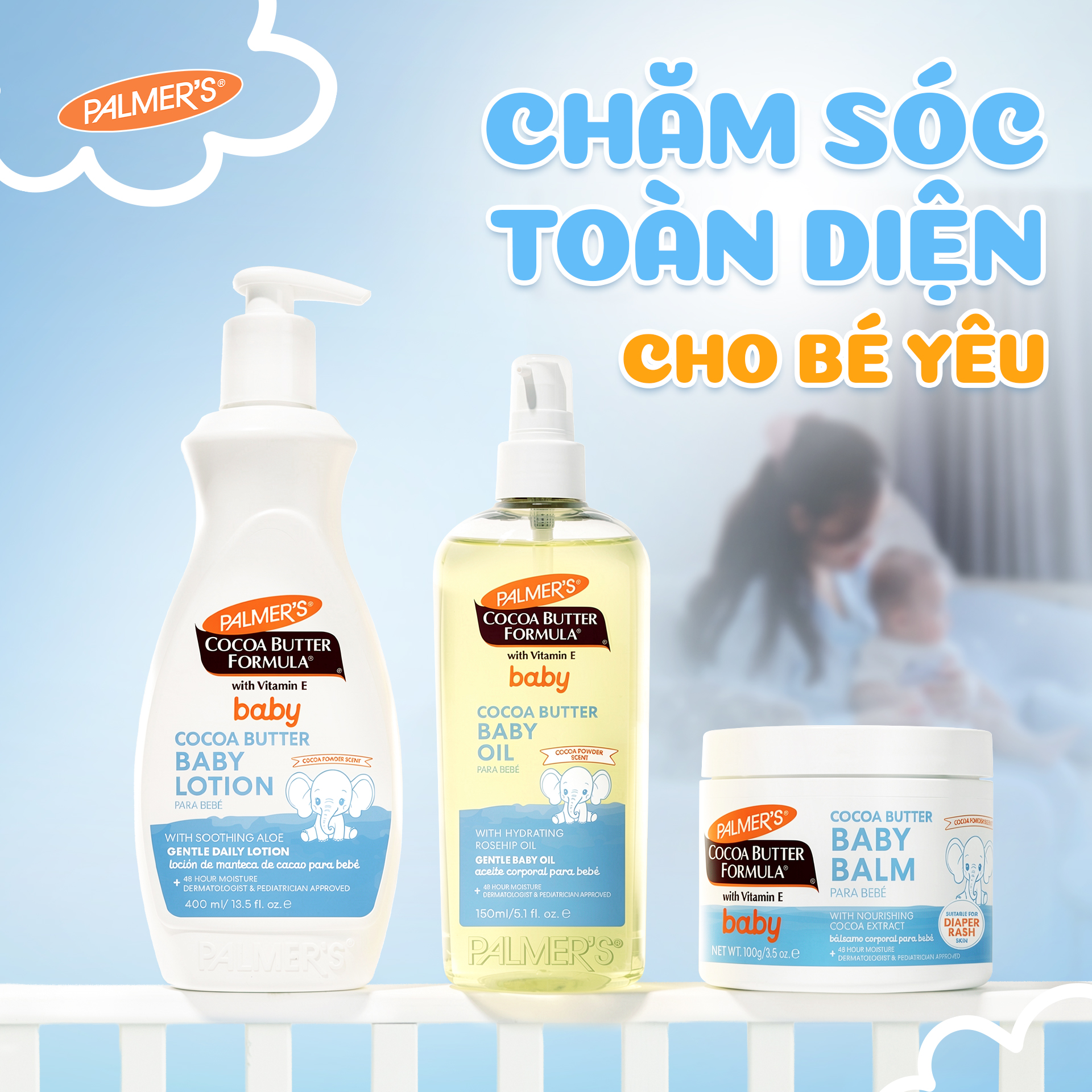 [Mới] Sáp Dưỡng Ẩm Toàn Thân Cho Bé Palmer's Cocoa Butter 100g