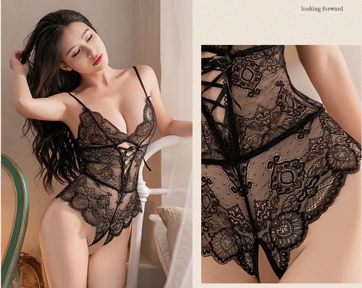 Bộ Bodysuit Gợi Cảm Hở Lưng Quyến Rũ  Bộ Nội Y Ren Xuyên Thấu Cut-out Lưng Set Lingerie Sexy Tôn Dáng  Set Bodysuit Ren Hoa Cổ Điển Đen  Outfit Phòng Ngủ Đẳng Cấp Cho Nữ Thần  Nội Y Ren Mềm Mại Gợi Cảm Hở Mông  C032