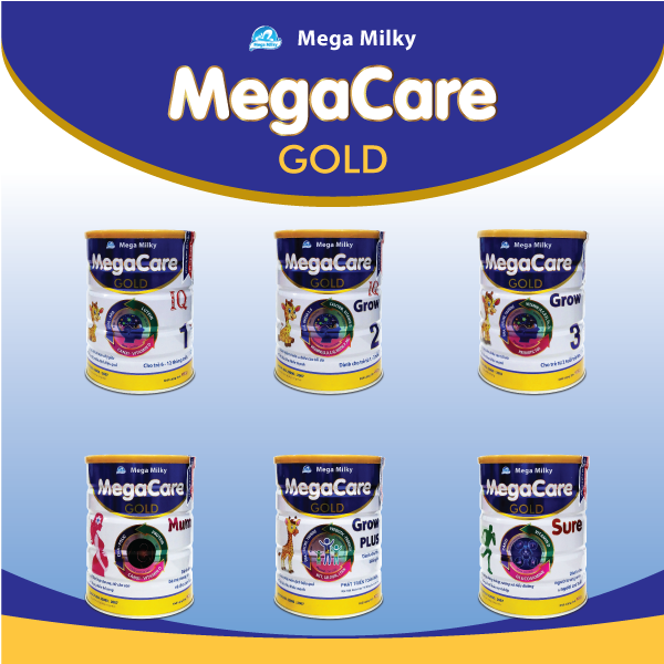 Sữa danh cho trẻ em MEGACARE GOLD IQ GROW 2