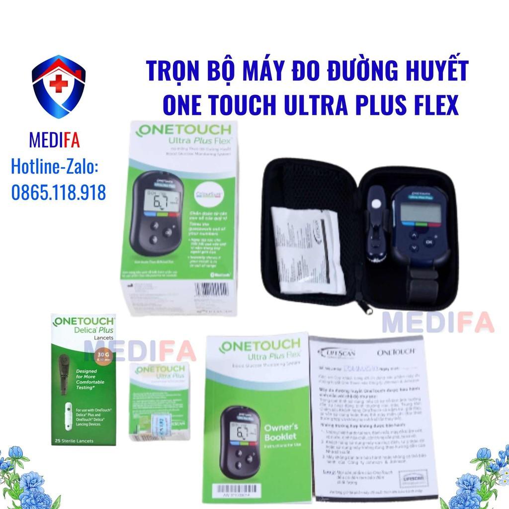 Combo 25 Que Thử Đường Huyết & 25 Kim Chích Máu OneTouch Ultra Plus Flex Nhập Khẩu Chính Hãng