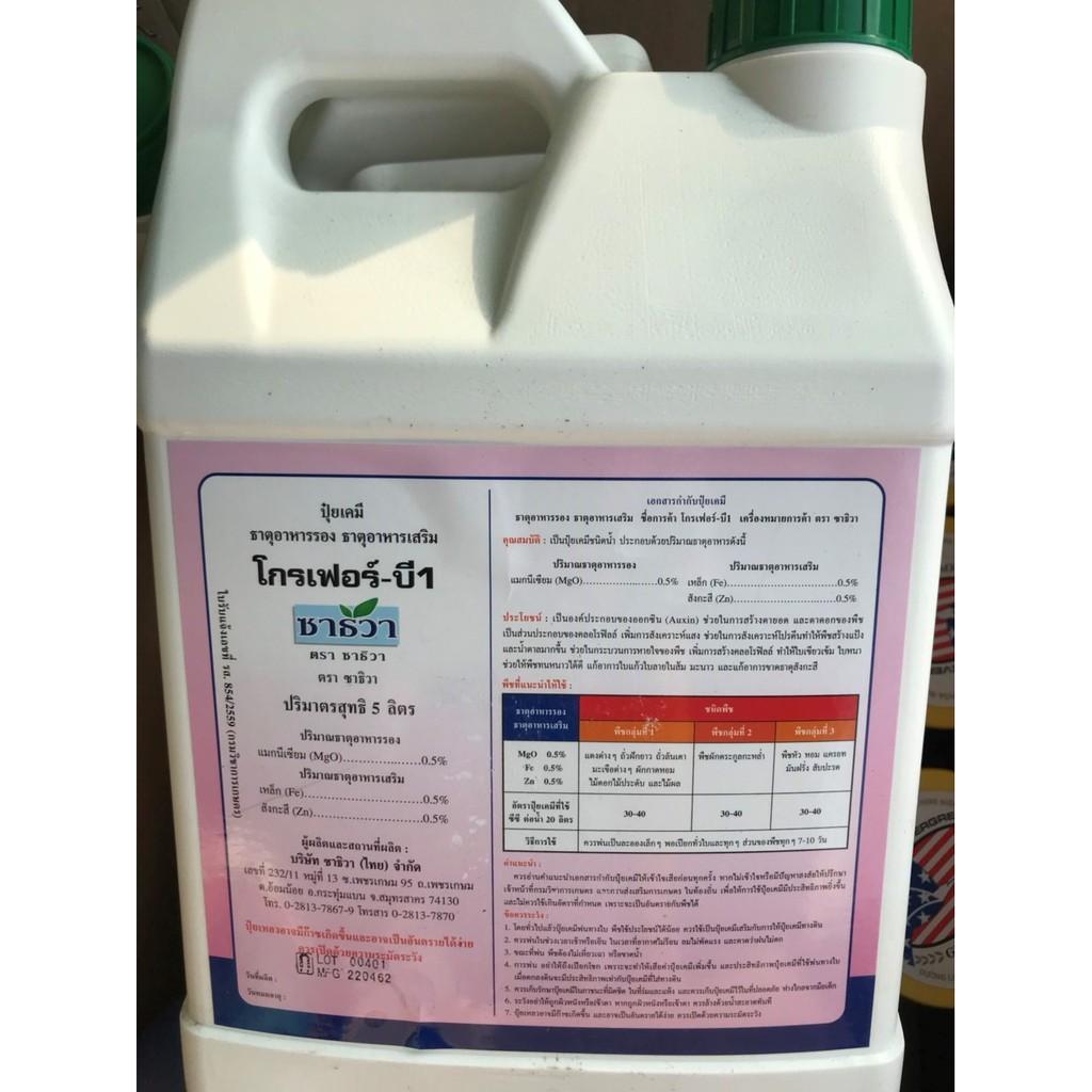 Phân bón lá cao cấp Grofer B1 chai 5 Lít nhập Thái Lan