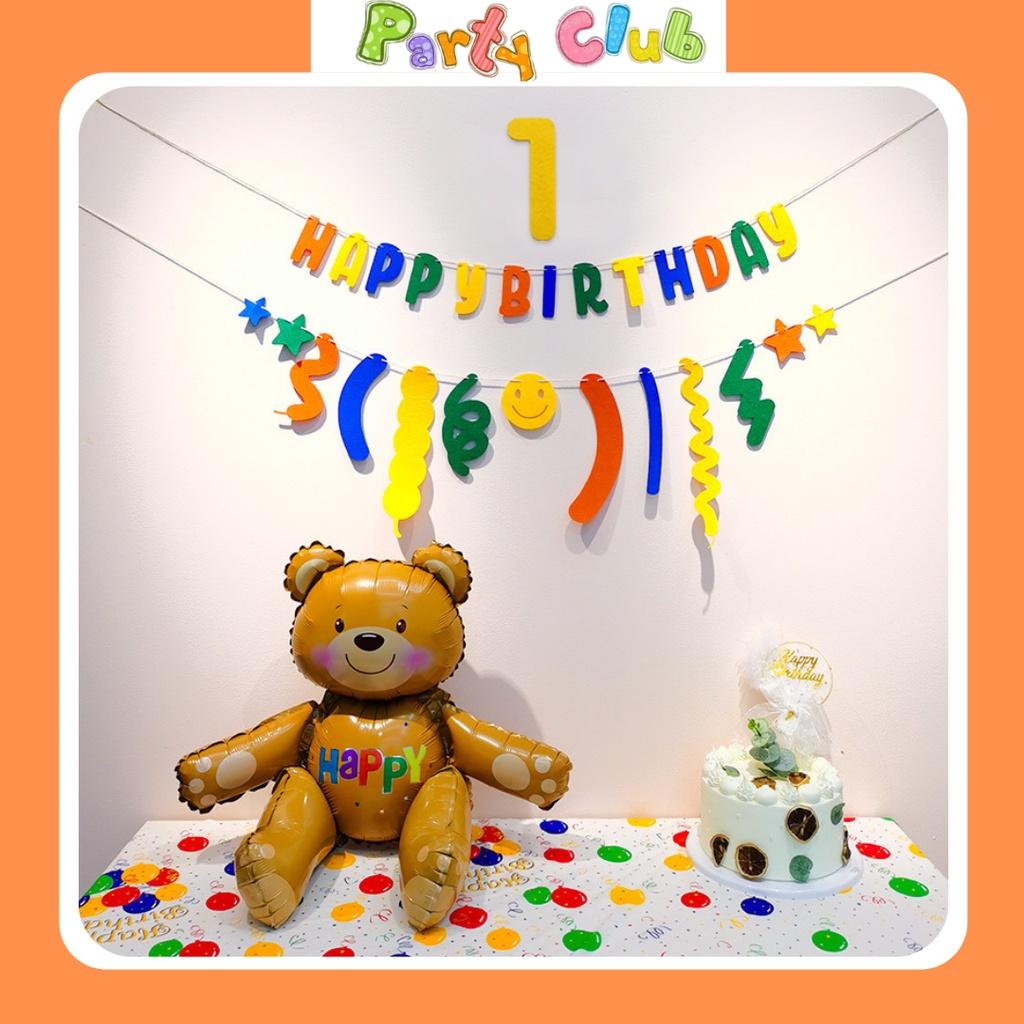 Dây chữ happy birthday nỉ trang trí tiệc sinh nhật