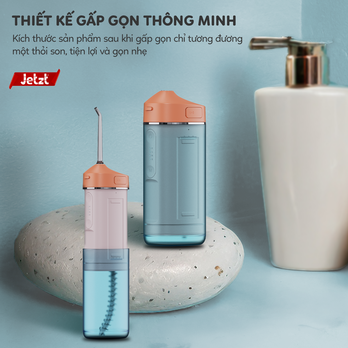 Máy tăm nước cầm tay Jetzt Teethcare TC9 công nghệ siêu âm tăm nước vệ sinh răng miệng