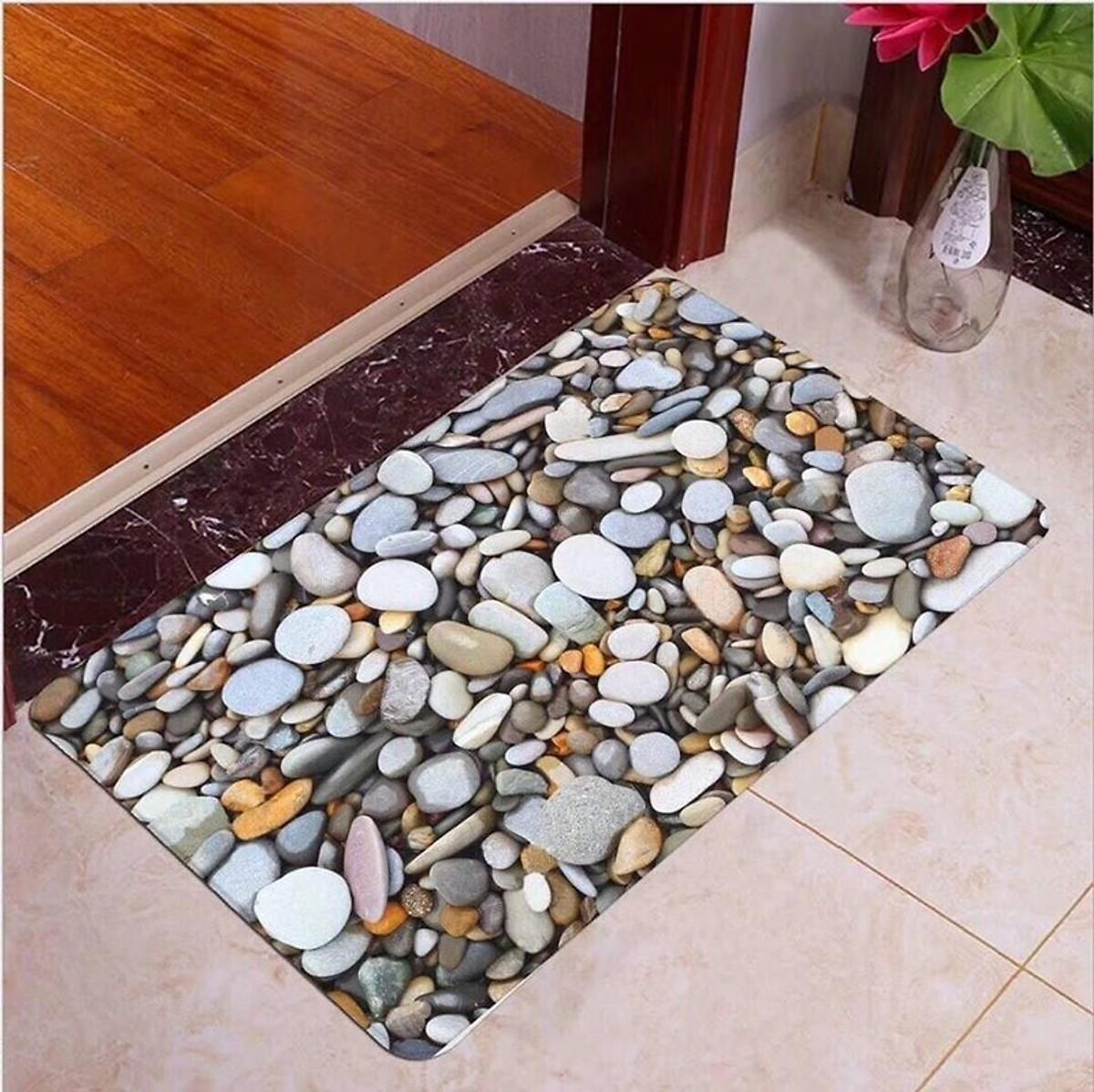 Thảm Lau Chân Họa Tiết 3D Siêu Đẹp - Giao Màu Ngẫu Nhiên - Miễn Phí Vận Chuyển