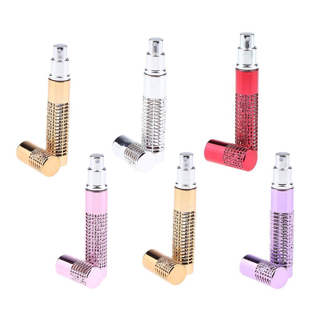 Portable 5ml Empty Refillable Perfume Bottle Pump Spray Bottles Glass Silver