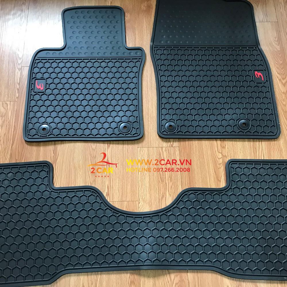 Thảm lót sàn cao su Mazda 3 2018-2019 cao cấp chữ đỏ